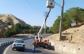 اصلاح و تعویض LED روشنایی معابر عمومی با مشارکت شرکت نفت و گاز مسجدسلیمان