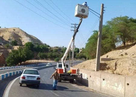 اصلاح و تعویض LED روشنایی معابر عمومی با مشارکت شرکت نفت و گاز مسجدسلیمان