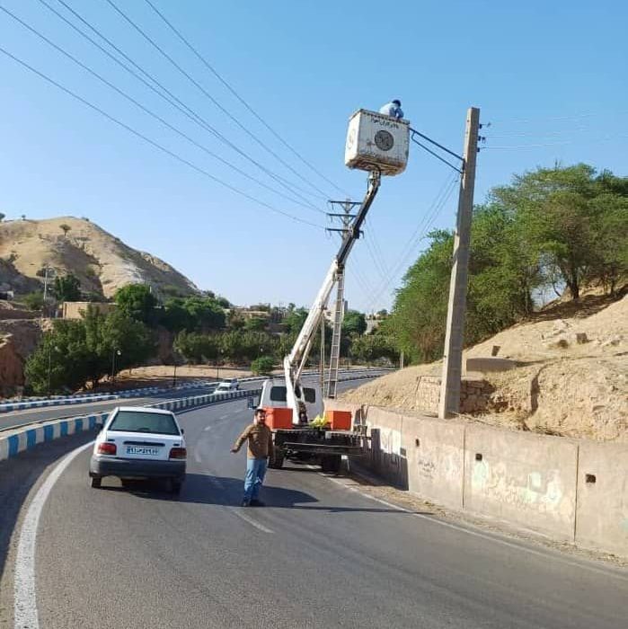 اصلاح و تعویض LED روشنایی معابر عمومی با مشارکت شرکت نفت و گاز مسجدسلیمان