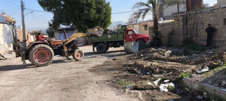 پاکسازی و نخاله برداری معابر منطقه کلگه